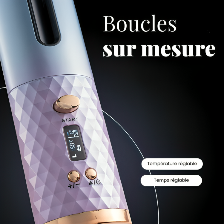 Fer à Friser Automatique Sans Fil A42F – Boucles Faciles, Élégance Instantanée