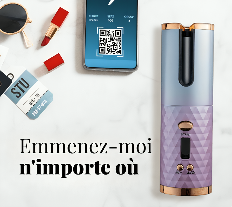Fer à Friser Automatique Sans Fil A42F – Boucles Faciles, Élégance Instantanée