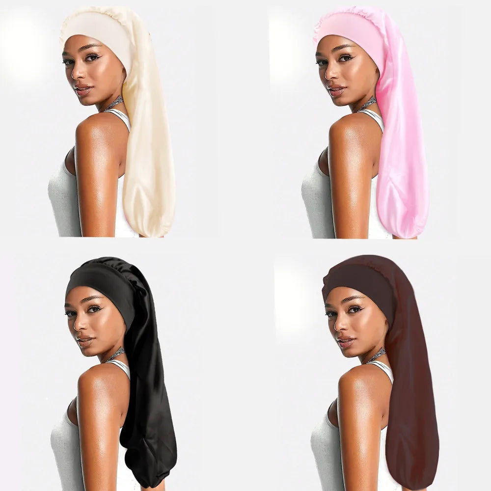 Bonnet de Nuit en Satin - 9 Couleurs | Bonnet Cheveux Bouclés & Crépus - Taille Unique Confortable
