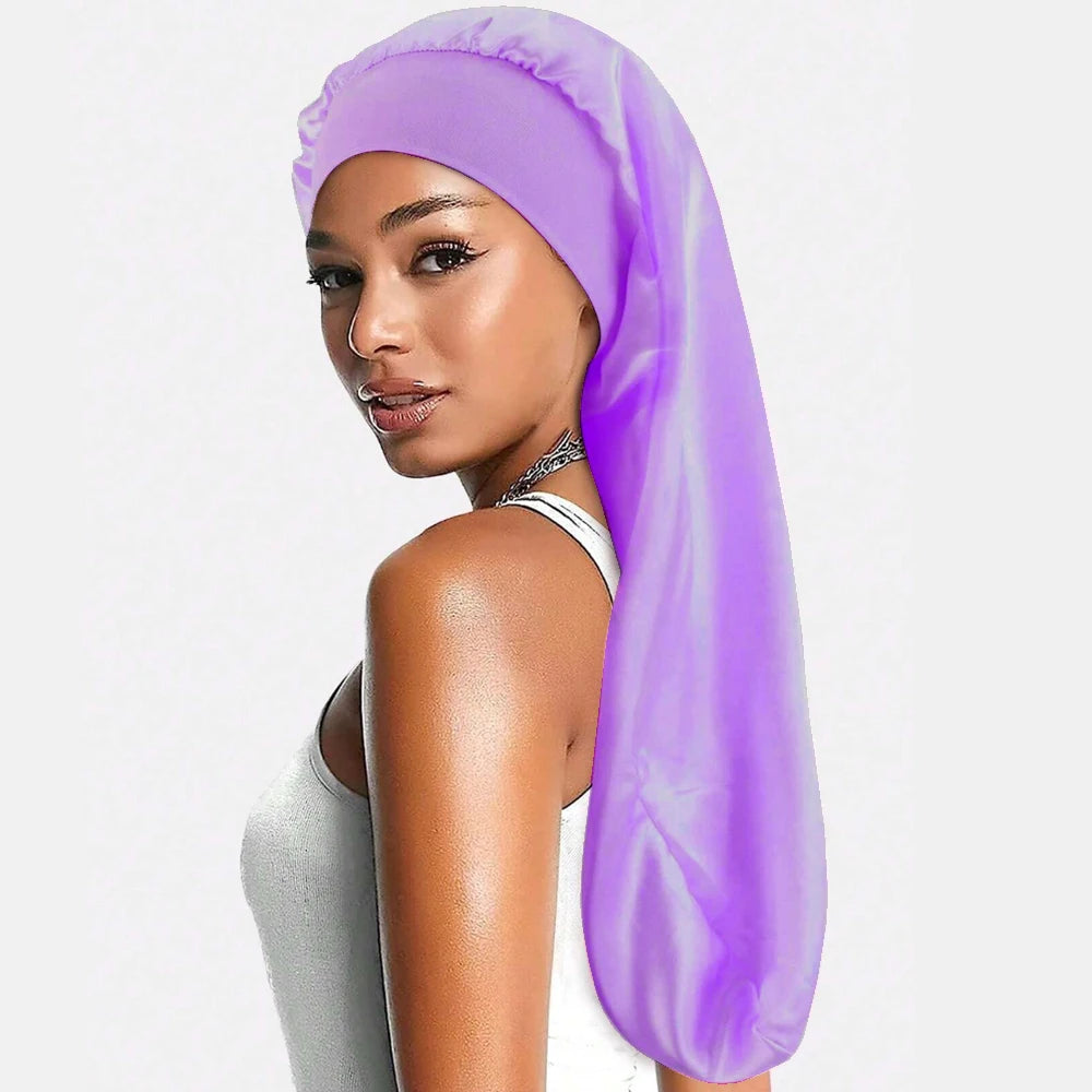 Bonnet de Nuit en Satin - 9 Couleurs | Bonnet Cheveux Bouclés & Crépus - Taille Unique Confortable