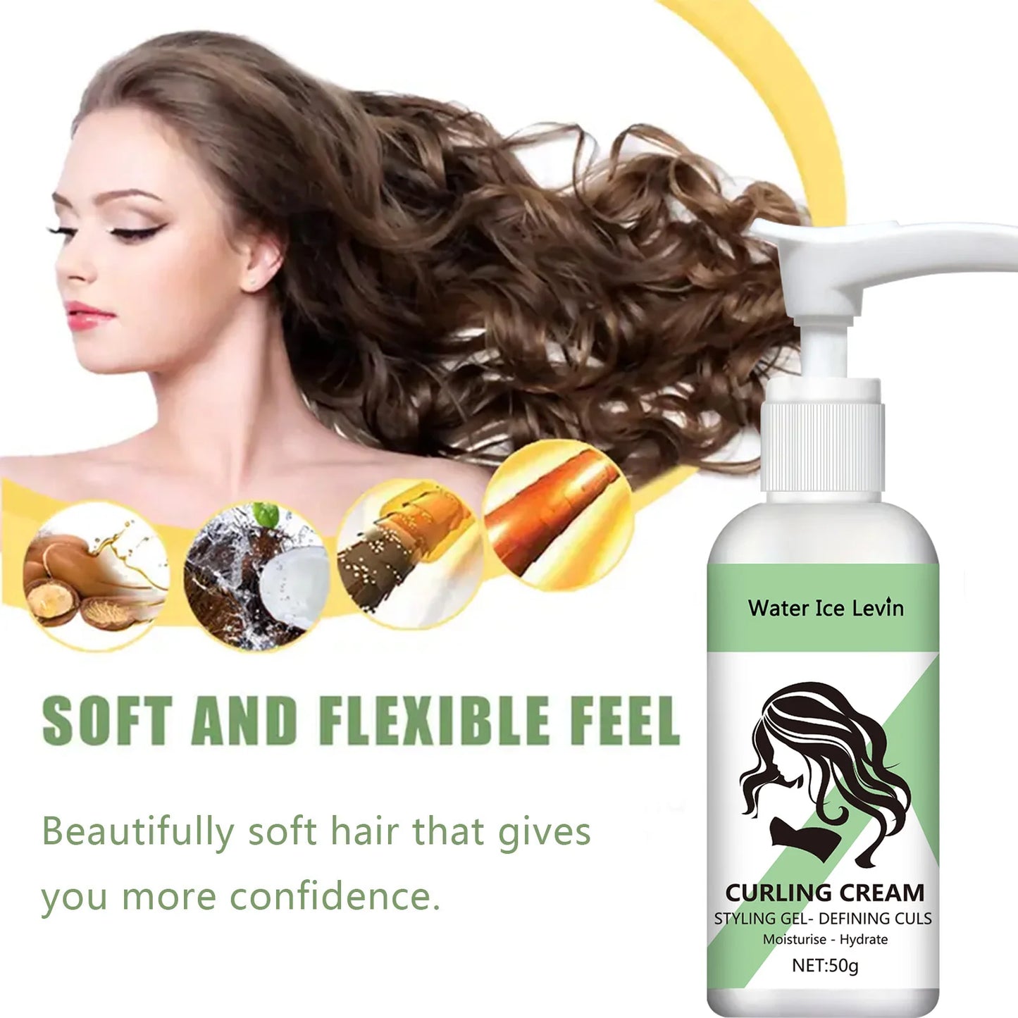Crème Coiffante Cheveux Bouclés – Hydratation, Définition & Brillance