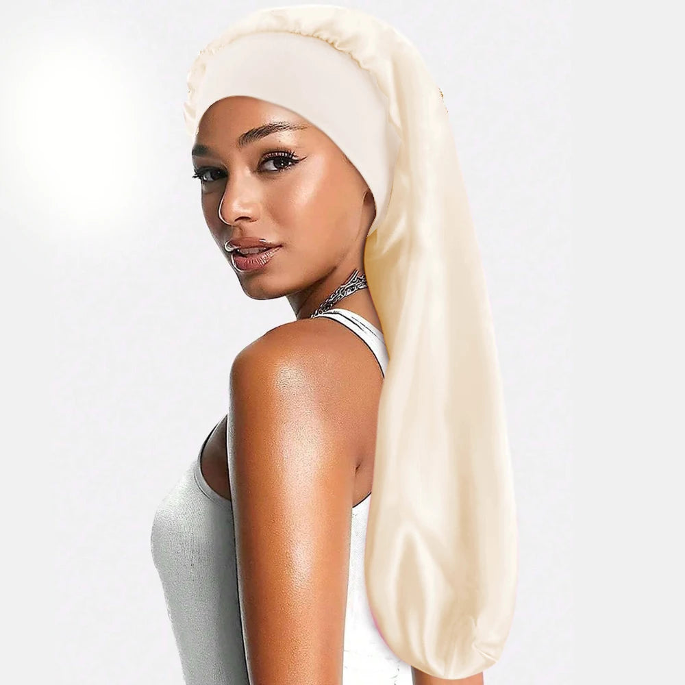 Bonnet de Nuit en Satin - 9 Couleurs | Bonnet Cheveux Bouclés & Crépus - Taille Unique Confortable