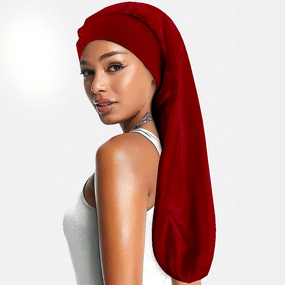 Bonnet de Nuit en Satin - 9 Couleurs | Bonnet Cheveux Bouclés & Crépus - Taille Unique Confortable