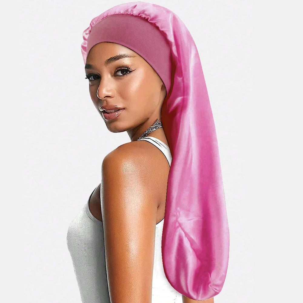 Bonnet de Nuit en Satin - 9 Couleurs | Bonnet Cheveux Bouclés & Crépus - Taille Unique Confortable