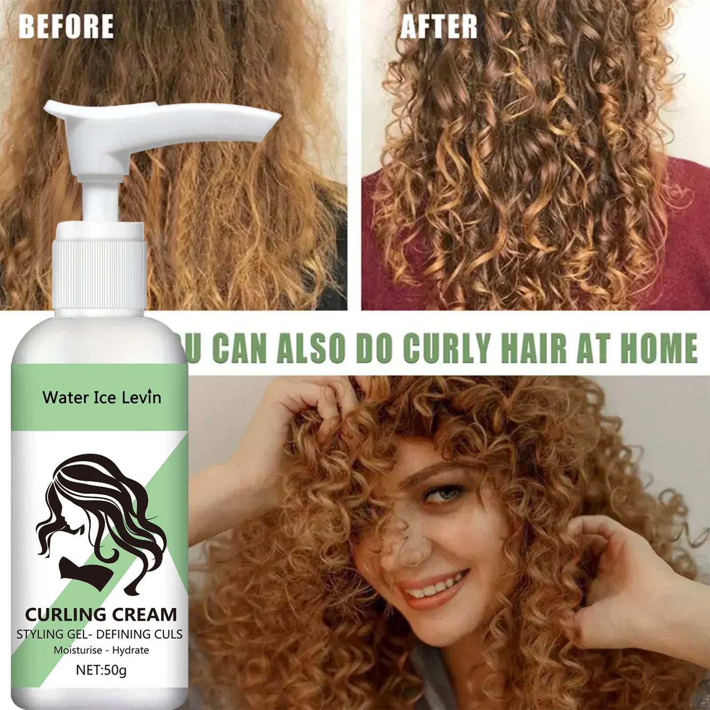 Crème Coiffante Cheveux Bouclés – Hydratation, Définition & Brillance