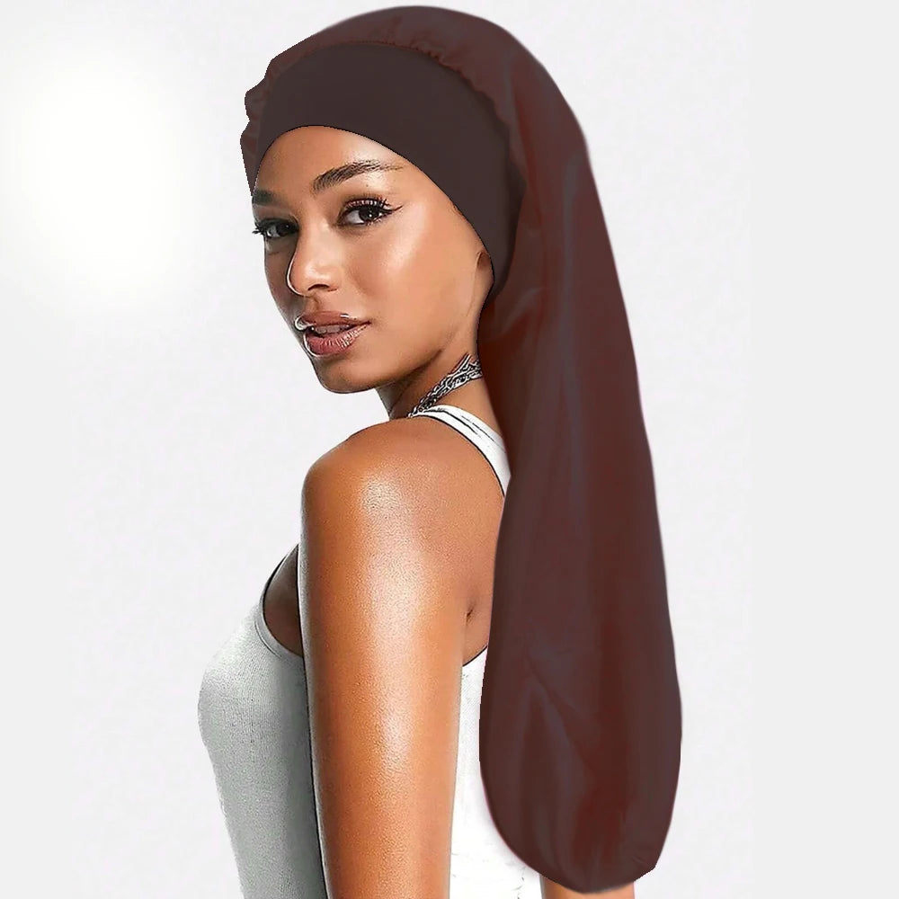 Bonnet de Nuit en Satin - 9 Couleurs | Bonnet Cheveux Bouclés & Crépus - Taille Unique Confortable