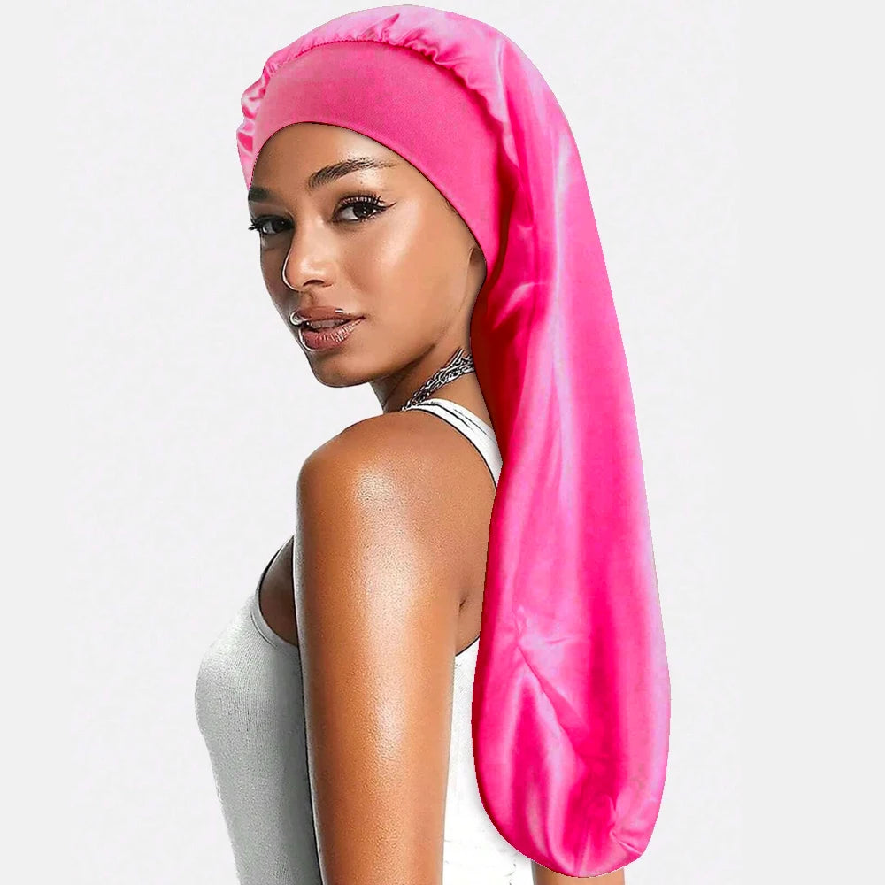 Bonnet de Nuit en Satin - 9 Couleurs | Bonnet Cheveux Bouclés & Crépus - Taille Unique Confortable