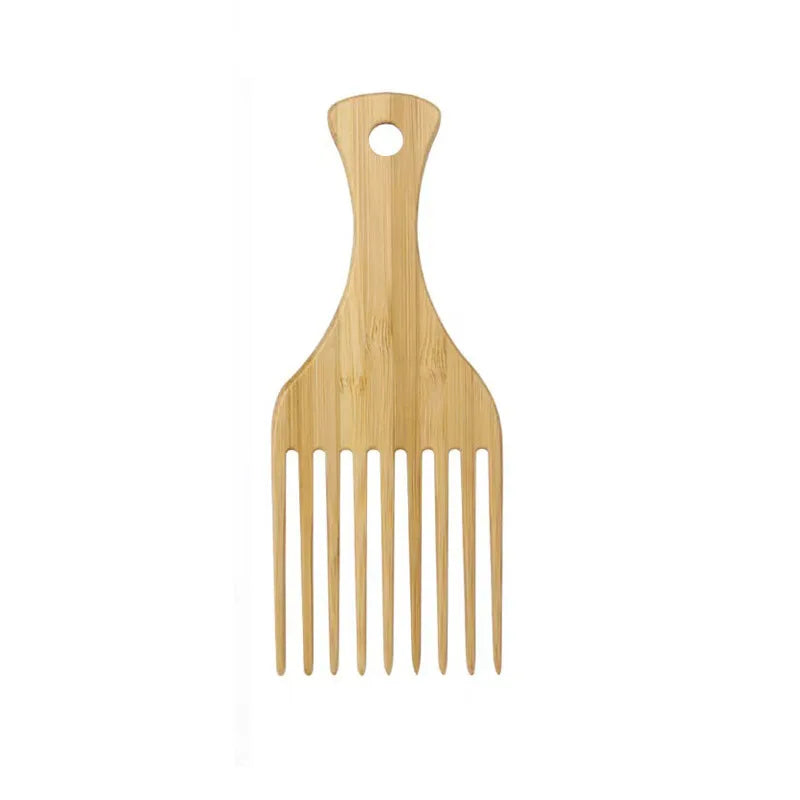 Lot de 2 Peignes en Bambou Naturel – Écologique & Antistatique pour Cheveux Bouclés, Lisses & Crépus