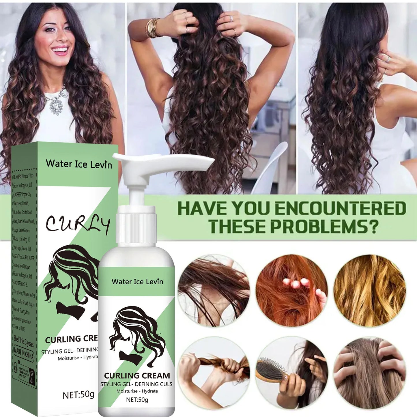 Crème Coiffante Cheveux Bouclés – Hydratation, Définition & Brillance