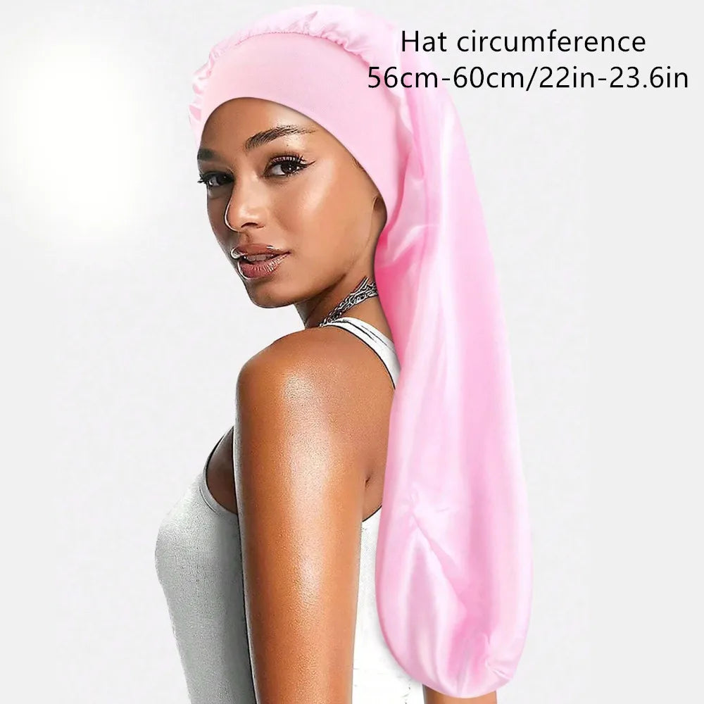 Bonnet de Nuit en Satin - 9 Couleurs | Bonnet Cheveux Bouclés & Crépus - Taille Unique Confortable