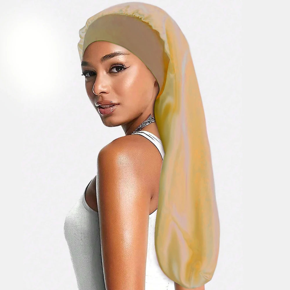 Bonnet de Nuit en Satin - 9 Couleurs | Bonnet Cheveux Bouclés & Crépus - Taille Unique Confortable